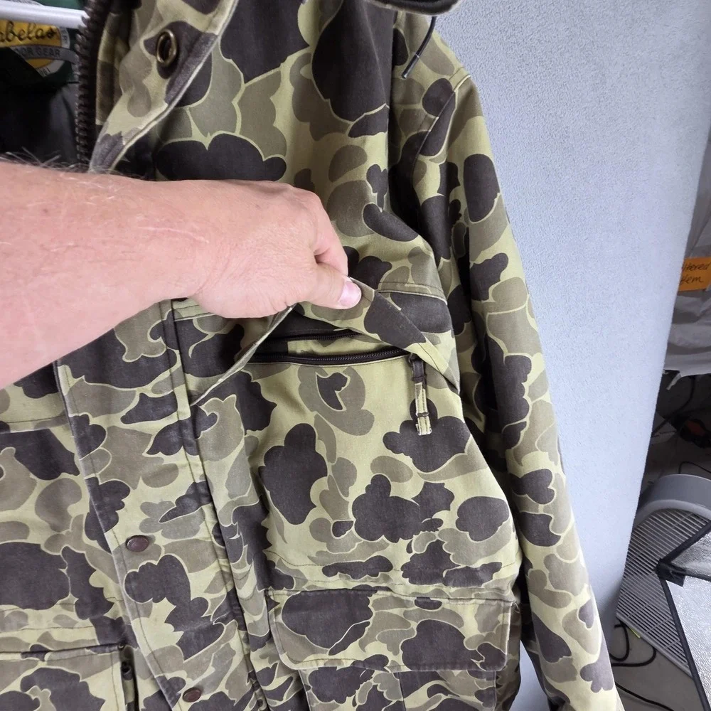Vintage Cabela's Jacket Mens 2XL Camo Northern Flight Insulated Hunting Army